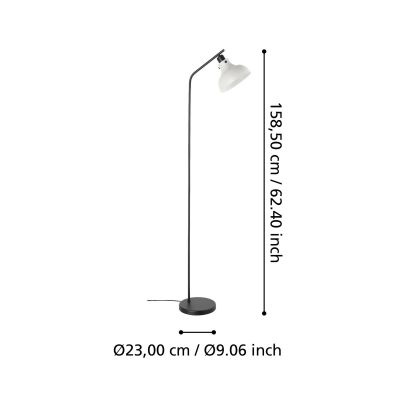 Eglo Matlock lampa stojąca 1x40 W czarna-szara 43844