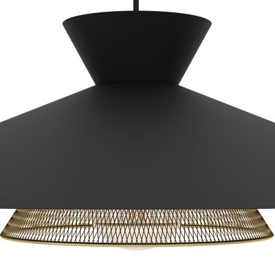 Eglo Grizedale lampa wisząca 1x40 W czarna-miedź 43885