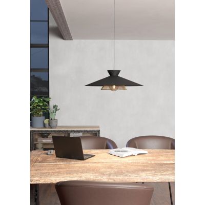 Eglo Grizedale lampa wisząca 1x40 W czarna-miedź 43885