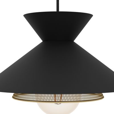 Eglo Grizedale lampa wisząca 3x40 W czarna-miedź 43886