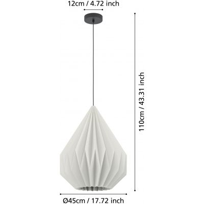 Eglo Minting lampa wisząca 1x25 W biała 43933