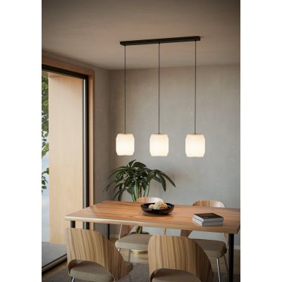 Eglo Belgrave lampa wisząca 3x40 W biała-czarna 44102