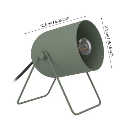 Eglo Tilston lampa stołowa 1x40 W zielona 44136