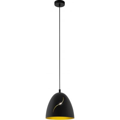 Eglo Hunningham lampa wisząca 1x60W czarny/złoty 49093