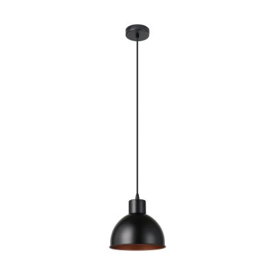 Eglo Truro lampa wisząca 1x60 W czarna-miedź 49238