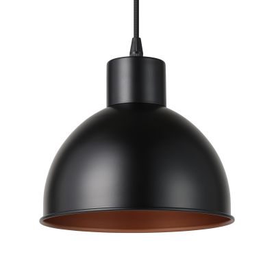 Eglo Truro lampa wisząca 1x60 W czarna-miedź 49238