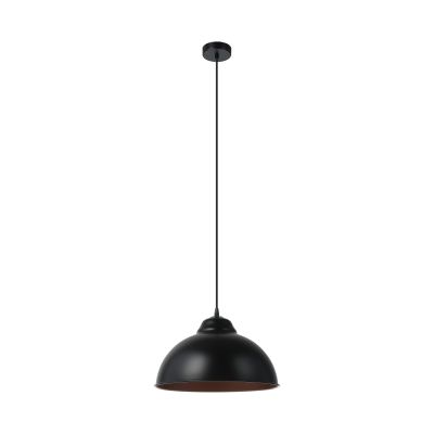 Eglo Truro lampa wisząca 1x60 W czarna-miedź 49247