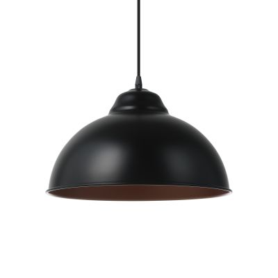 Eglo Truro lampa wisząca 1x60 W czarna-miedź 49247