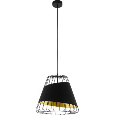 Eglo Austell lampa wisząca 1x60W czarny/złoty 49446