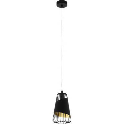 Eglo Austell lampa wisząca 1x60W czarny/złoty 49447