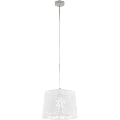 Eglo Hambleton lampa wisząca 1x60W nikiel satynowy/biały 49489
