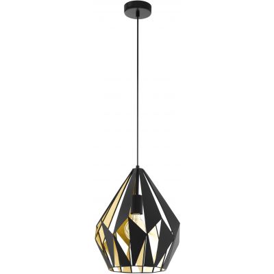 Eglo Carlton lampa wisząca 1x60W czarny/złoty 49931