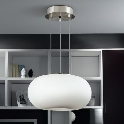 Eglo Optica lampa wisząca 2x60 W biała-nikiel mat 86813