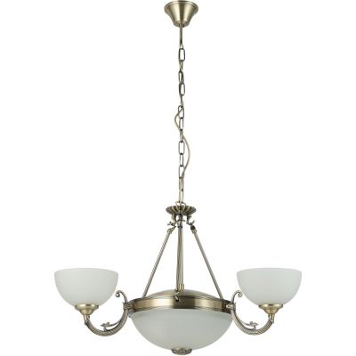 Eglo Savoy lampa wisząca 3x40 W 2x60 W patyna/satyna 82748