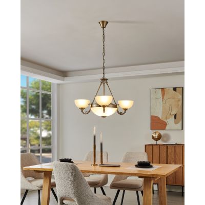 Eglo Savoy lampa wisząca 3x40 W 2x60 W patyna/satyna 82748