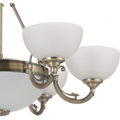 Eglo Savoy lampa wisząca x6x40 W 2x60 W patyna/satyna 82749