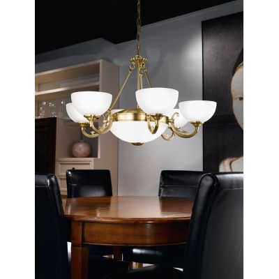 Eglo Savoy lampa wisząca x6x40 W 2x60 W patyna/satyna 82749