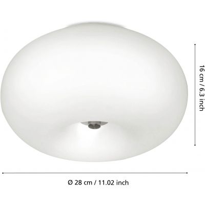 Eglo Optica lampa podsufitowa 2x60 W biała 86811