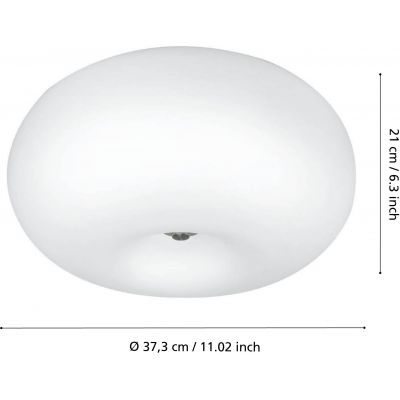Eglo Optica lampa podsufitowa 2x60 W biała 86812