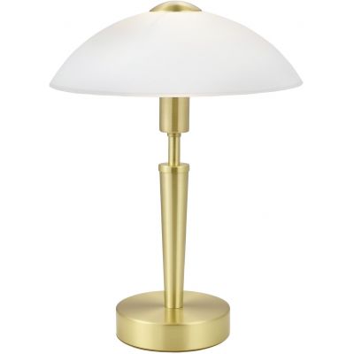 Eglo Solo lampa stołowa 1x40W mosiądz mat/biały 87254