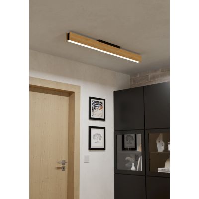 Eglo Anchorena lampa podsufitowa 1x35 W czarna-drewno 900387