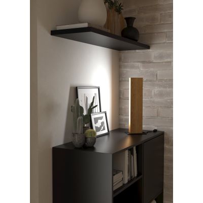 Eglo Anchorena lampa stołowa 1x16 W czarna-drewno 900391