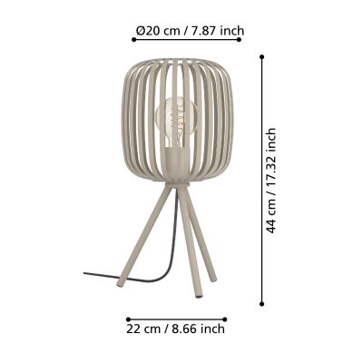 Eglo Romazzina lampa stołowa 1x60 W piaskowa 900521