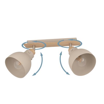 Eglo Arrecife lampa podsufitowa 2x24 W beżowa 900712