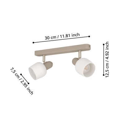 Eglo Corato lampa podsufitowa 2x18 W beżowa 900715