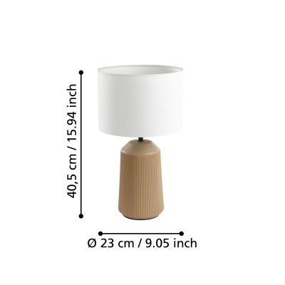 Eglo Capalbio lampa stołowa 1x40 W beżowa 900823