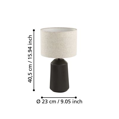 Eglo Capalbio lampa stołowa 1x40 W szara 900824