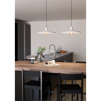 Eglo Miniere lampa wisząca 2x40 W biała/czarna 900834