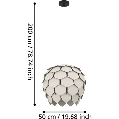 Eglo Mattanza lampa wisząca 1x40 W szary 900847