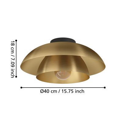Eglo Cenciara lampa podsufitowa 1x40 W mosiądz-złota 900848