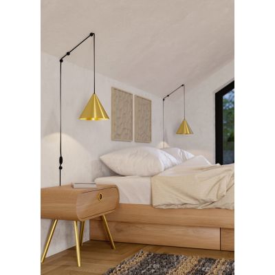 Eglo Narices lampa wisząca 1x40 W złota 900975