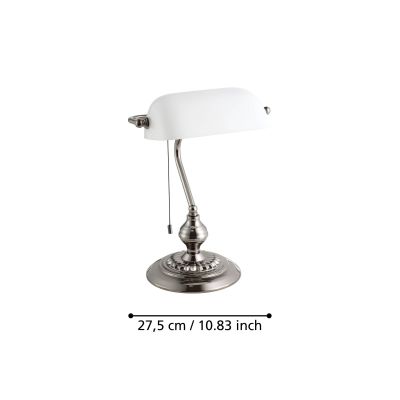Eglo Banker lampa biurkowa 1x60 W nikiel 901019