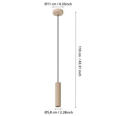 Eglo Caminia lampa wisząca 1x5 W piaskowa 901151