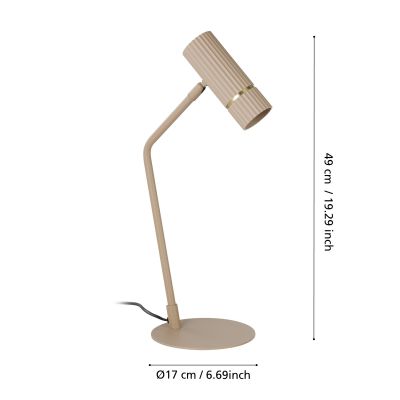 Eglo Caminia lampa biurkowa 1x5 W piaskowa 901154