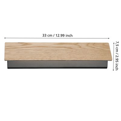 Eglo Zubialde kinkiet 1x12 W czarny/drewno 901741