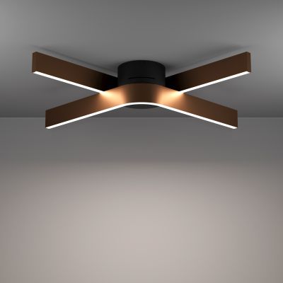 Eglo Folcino-Z lampa podsufitowa 2x18 W biała-brązowa 901863