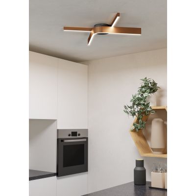 Eglo Folcino-Z lampa podsufitowa 2x18 W biała-brązowa 901863