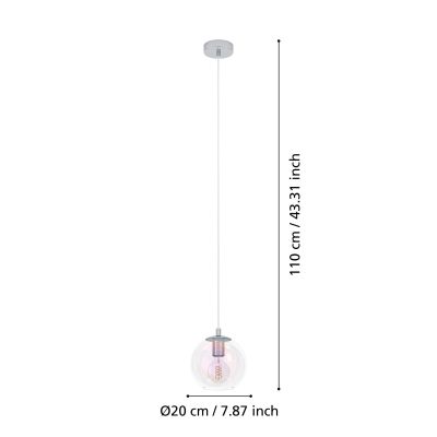 Eglo Ariscani lampa wisząca 1x40 W opal 901918