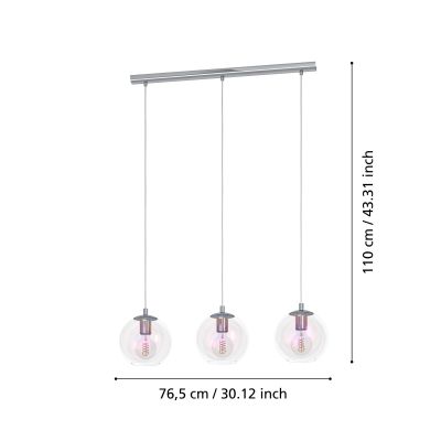 Eglo Ariscani lampa wisząca 3x40 W opal 901919