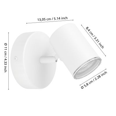 Eglo Consuma kinkiet 1x5 W biały 901961