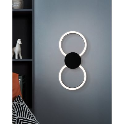 Eglo Venticello kinkiet 1x28 W czarny 902124