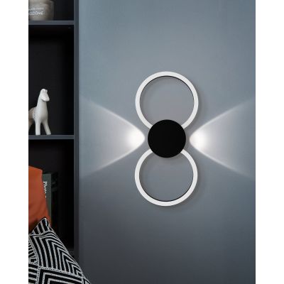 Eglo Venticello kinkiet 1x28 W czarny 902124