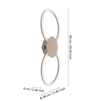Eglo Venticello kinkiet 1x28 W piaskowy 902127