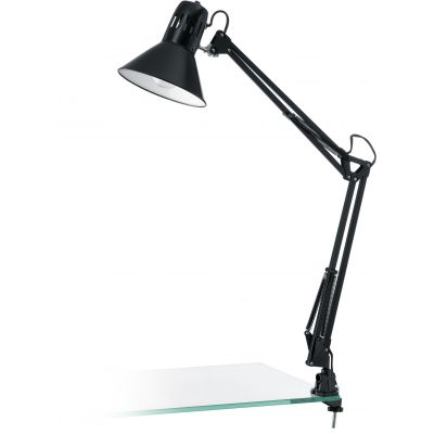 Eglo Firmo lampa biurkowa 1x40W czarny błyszczący 90873
