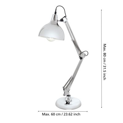 Eglo Borgillio lampa biurkowa 1x40 W chrom 94702