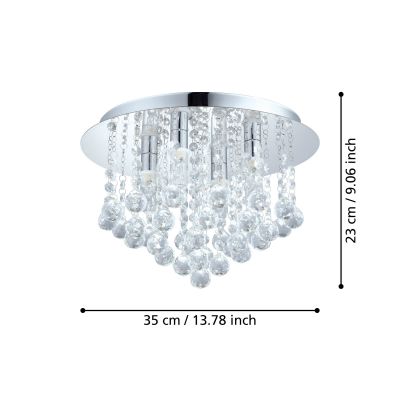 Eglo Almonte lampa podsufitowa 4x9 W chrom 94878